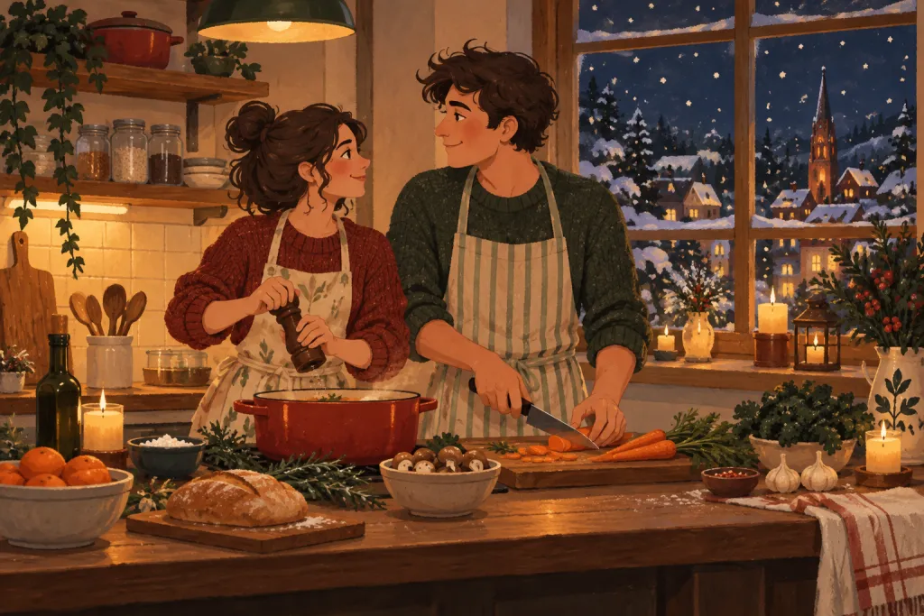 Gemeinsames Kochen als persönliche Adventsüberraschung